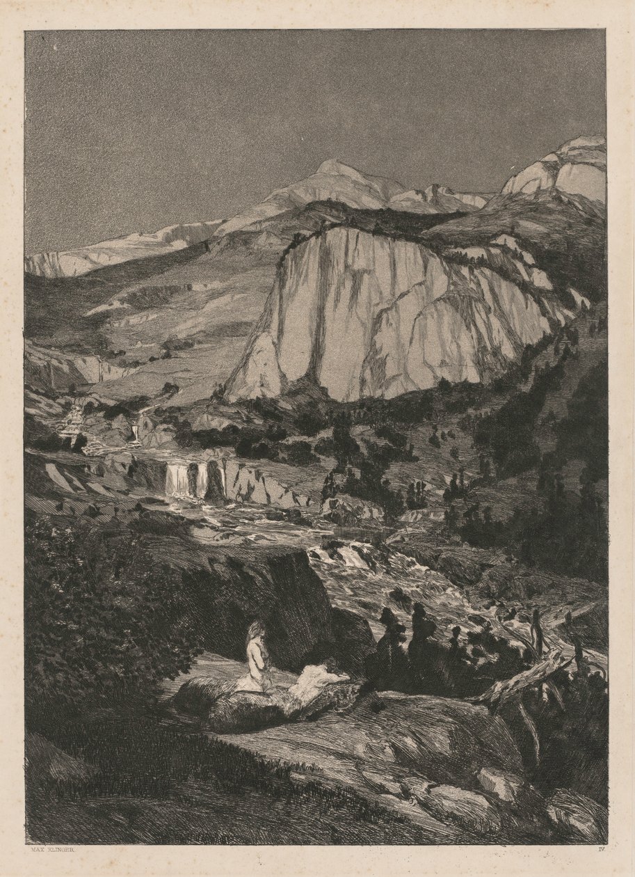 Intermezzo: Moonlit Night Opus IV, 5, 1881. af Max Klinger