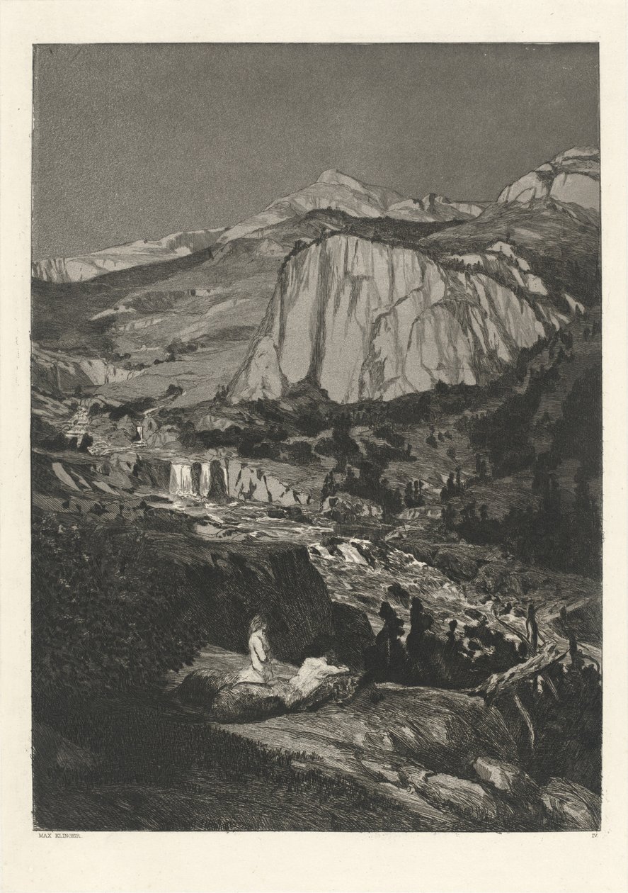 Månelysnat (Mondnacht): pl. 4 af Max Klinger