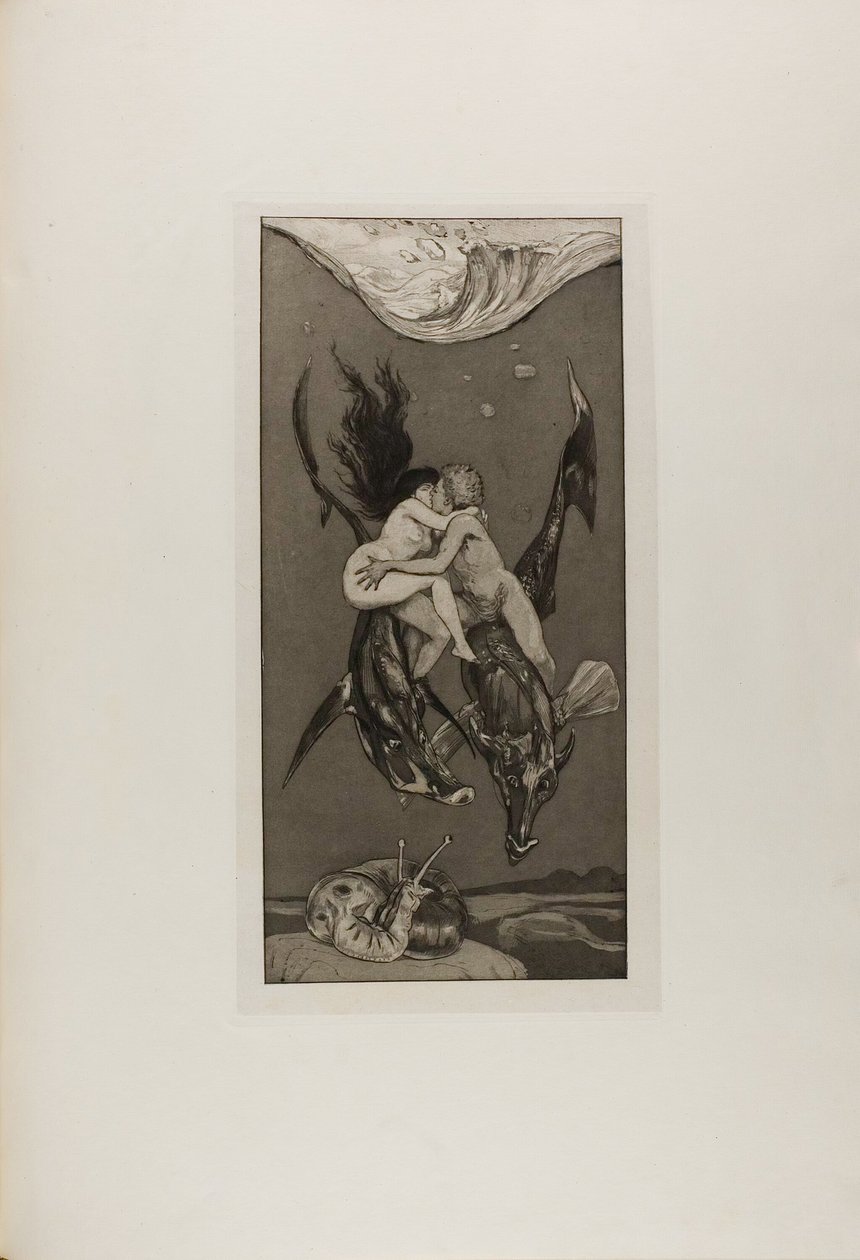Temptation, tallerken fire fra A Life af Max Klinger