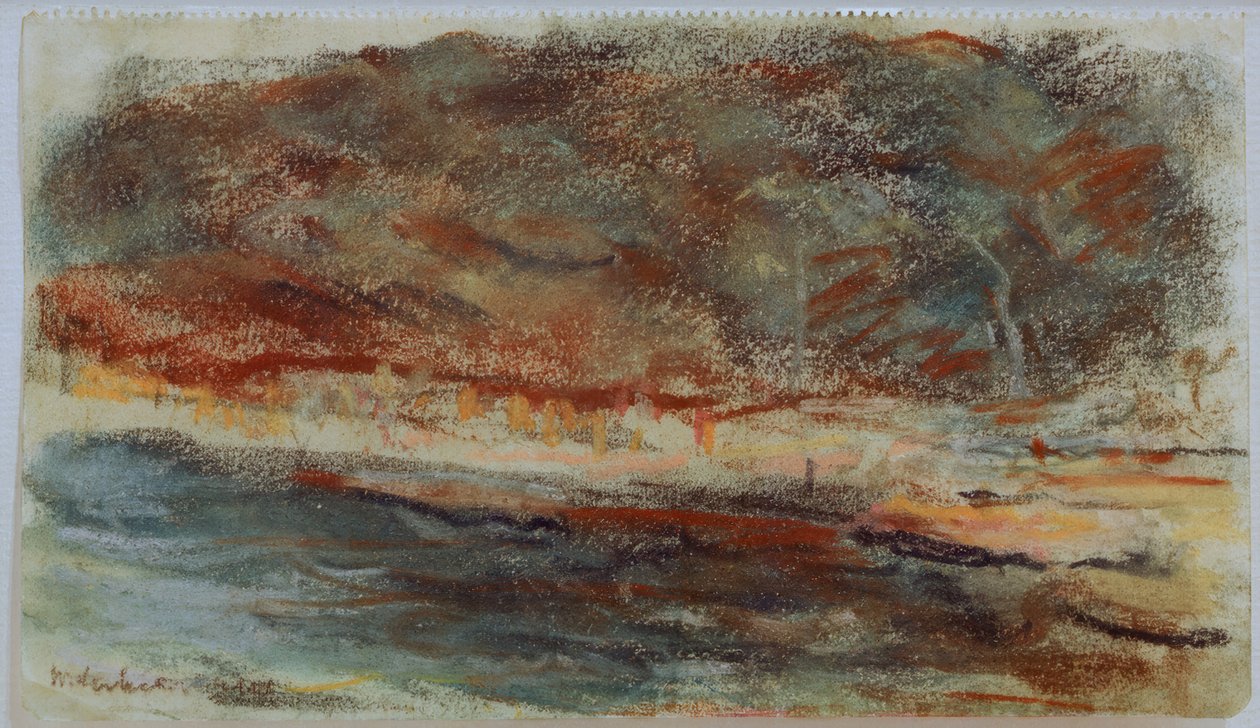 Aftenlandskab i Hamborg af Max Liebermann