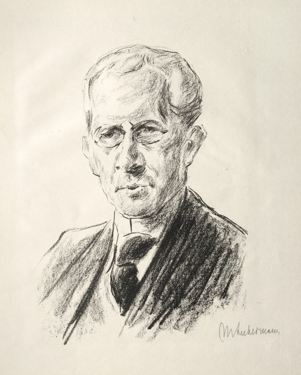 Arno Holz mappe: Portræt af Arno Holz af Max Liebermann