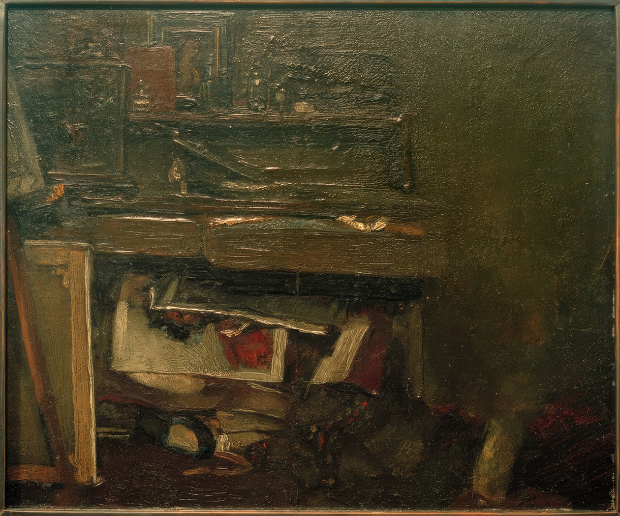 Atelier Winkel - Atelier Ecke af Max Liebermann