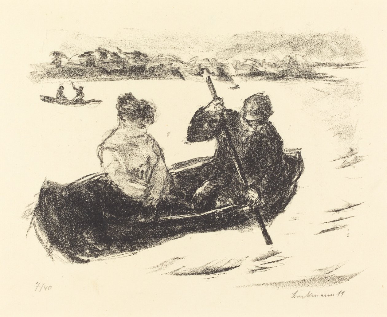 Kanosejlads, 1919. af Max Liebermann