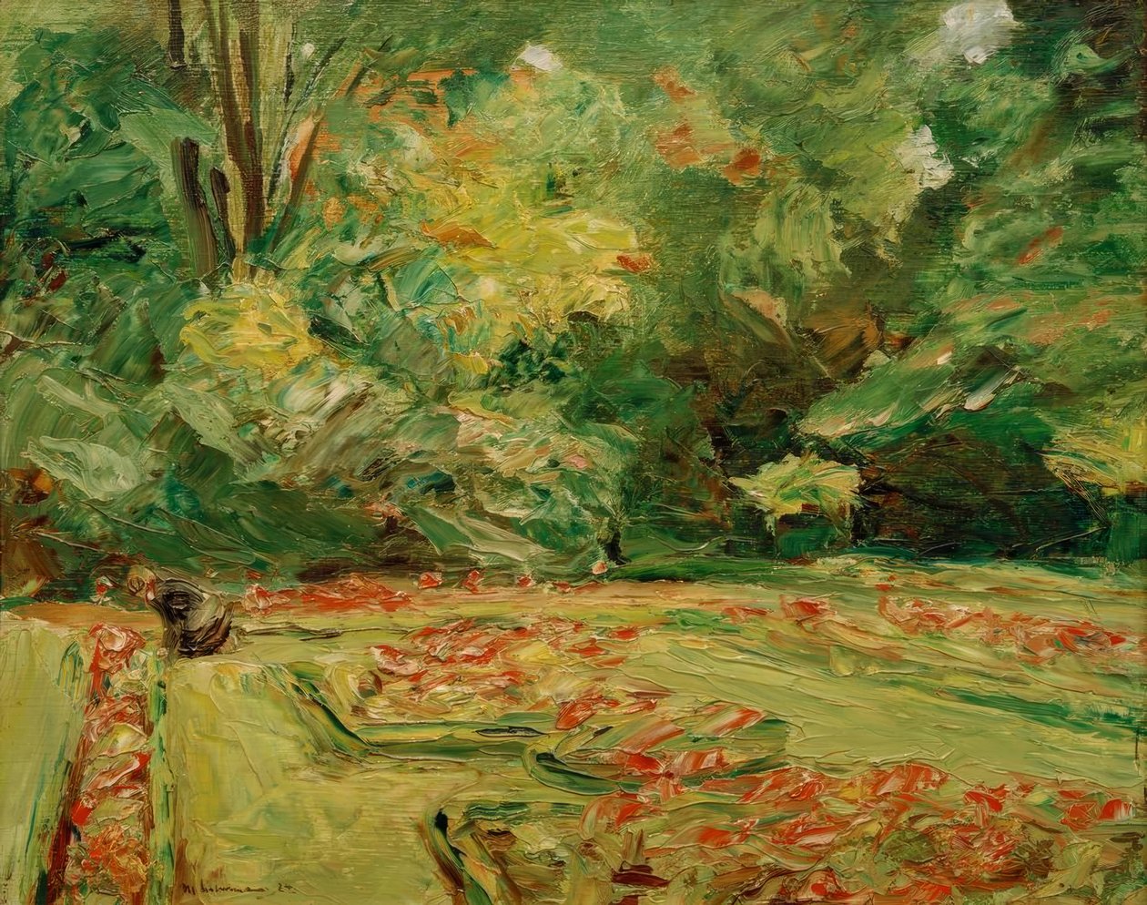 Blomsterterrassen i Wannsee-haven mod nord af Max Liebermann