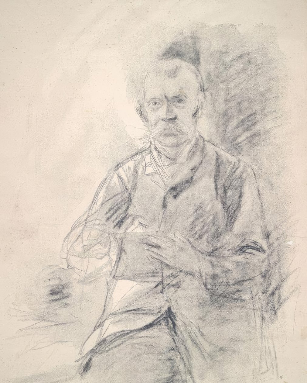 Fritz von Uhde / Litho. v. Kære mand af Max Liebermann