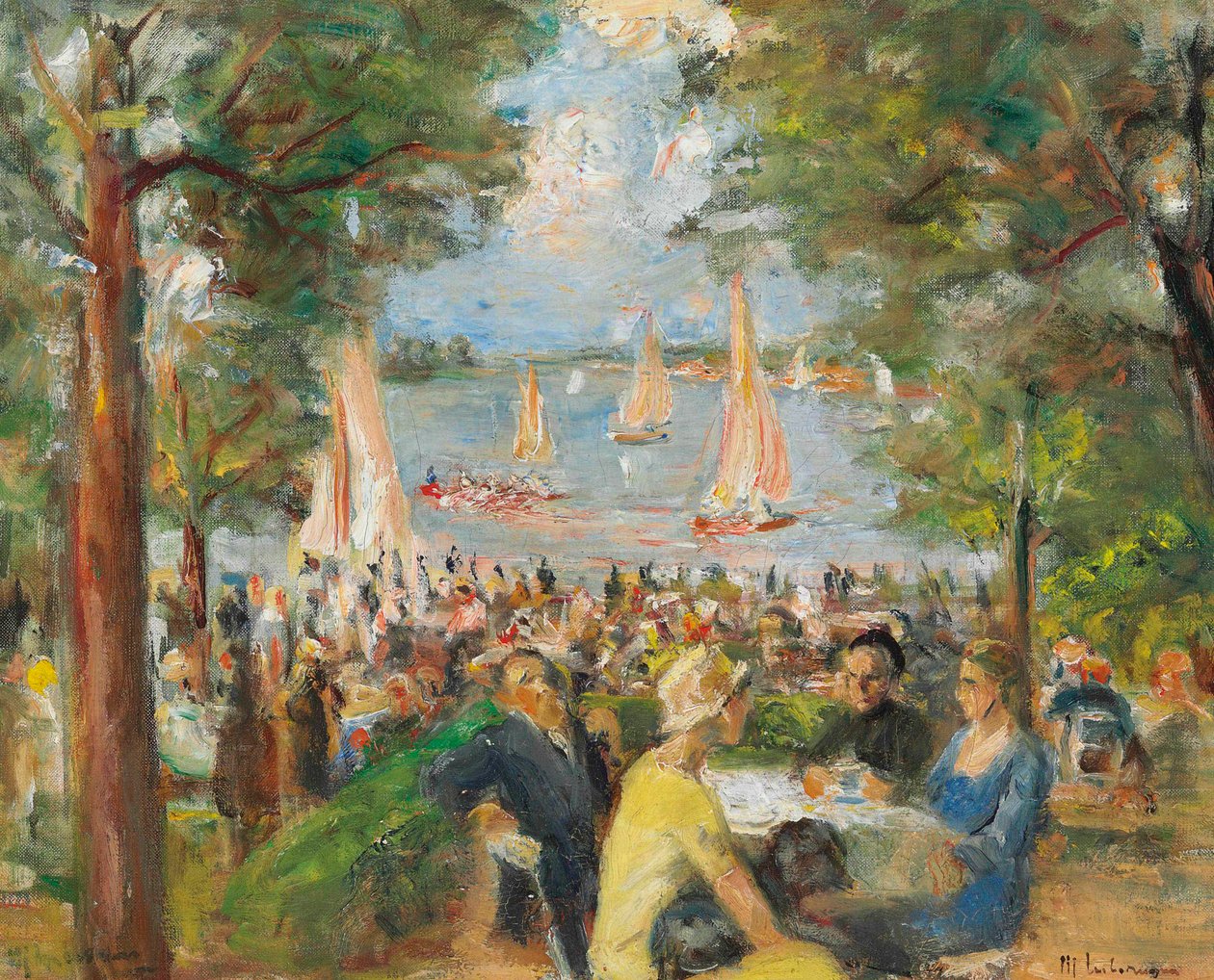 Haverestaurant ved Havel, 1934. af Max Liebermann