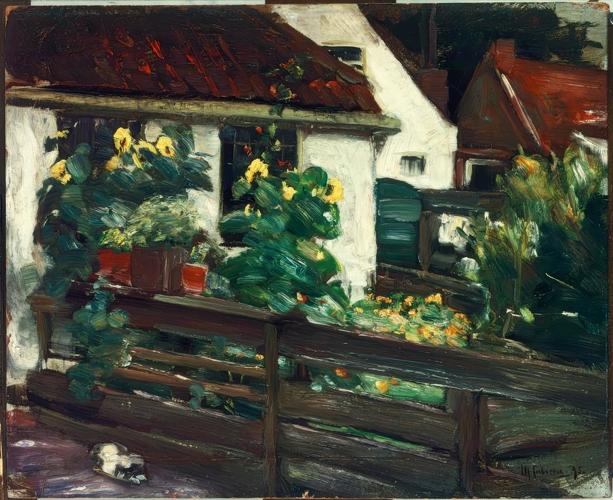 Have med solsikker af Max Liebermann