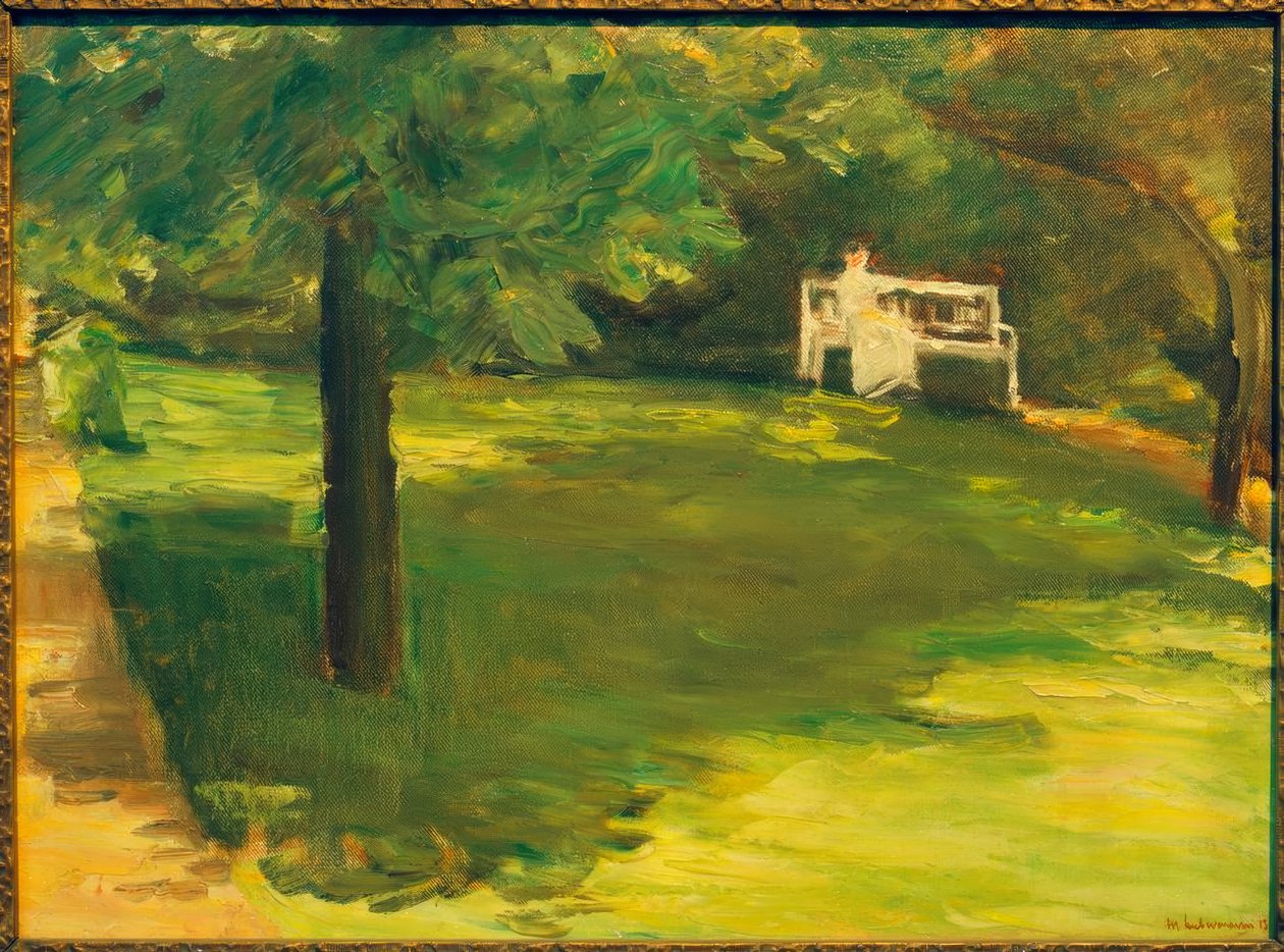 Havebænk under kastanjetræet i Wannsee -haven af Max Liebermann