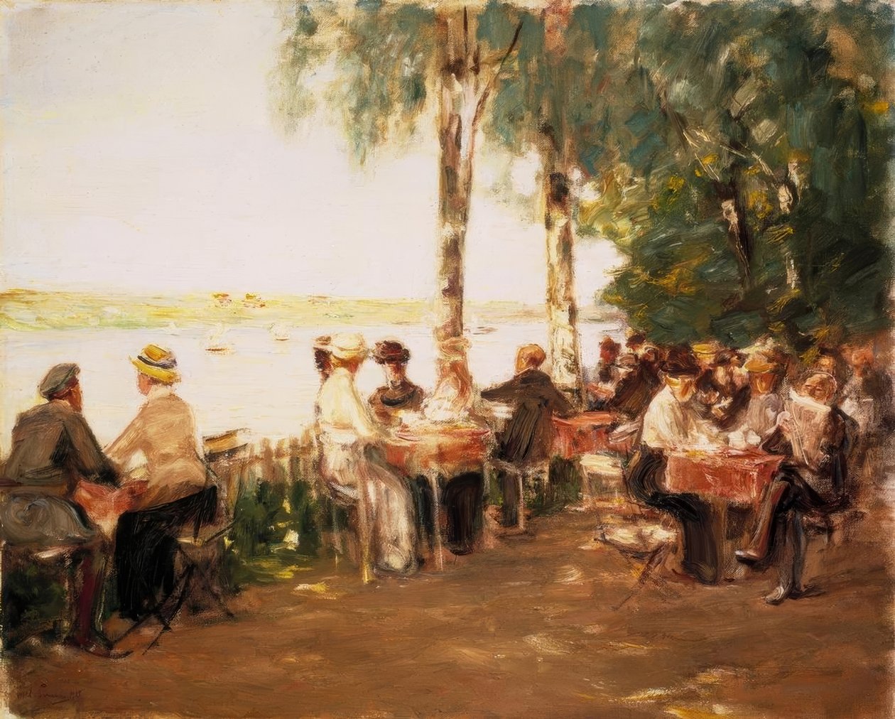 Haverestaurant ved vandet af Max Liebermann