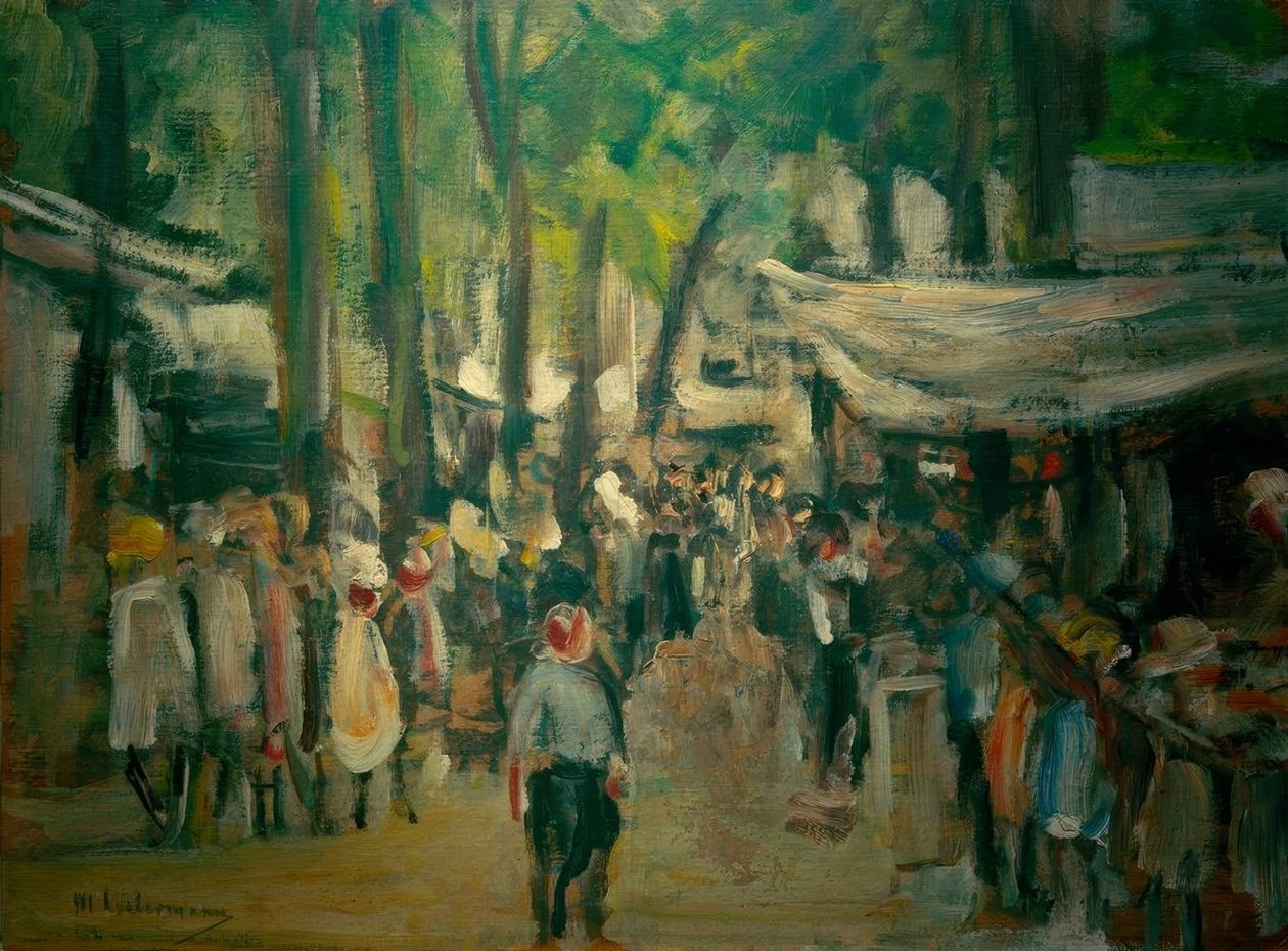 Jahrmarkt i Noordwijk – Studie af Max Liebermann