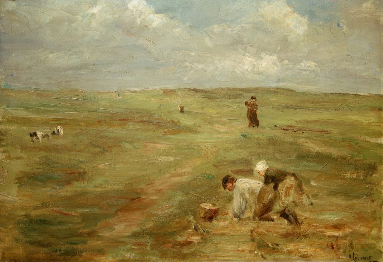 Kartoffelgravere i klitterne i Zandvoort af Max Liebermann