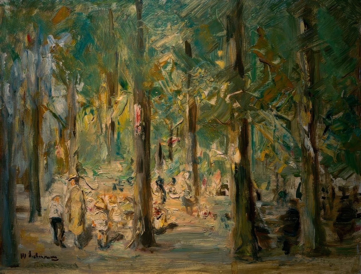 Legeplads i zoologisk have af Max Liebermann