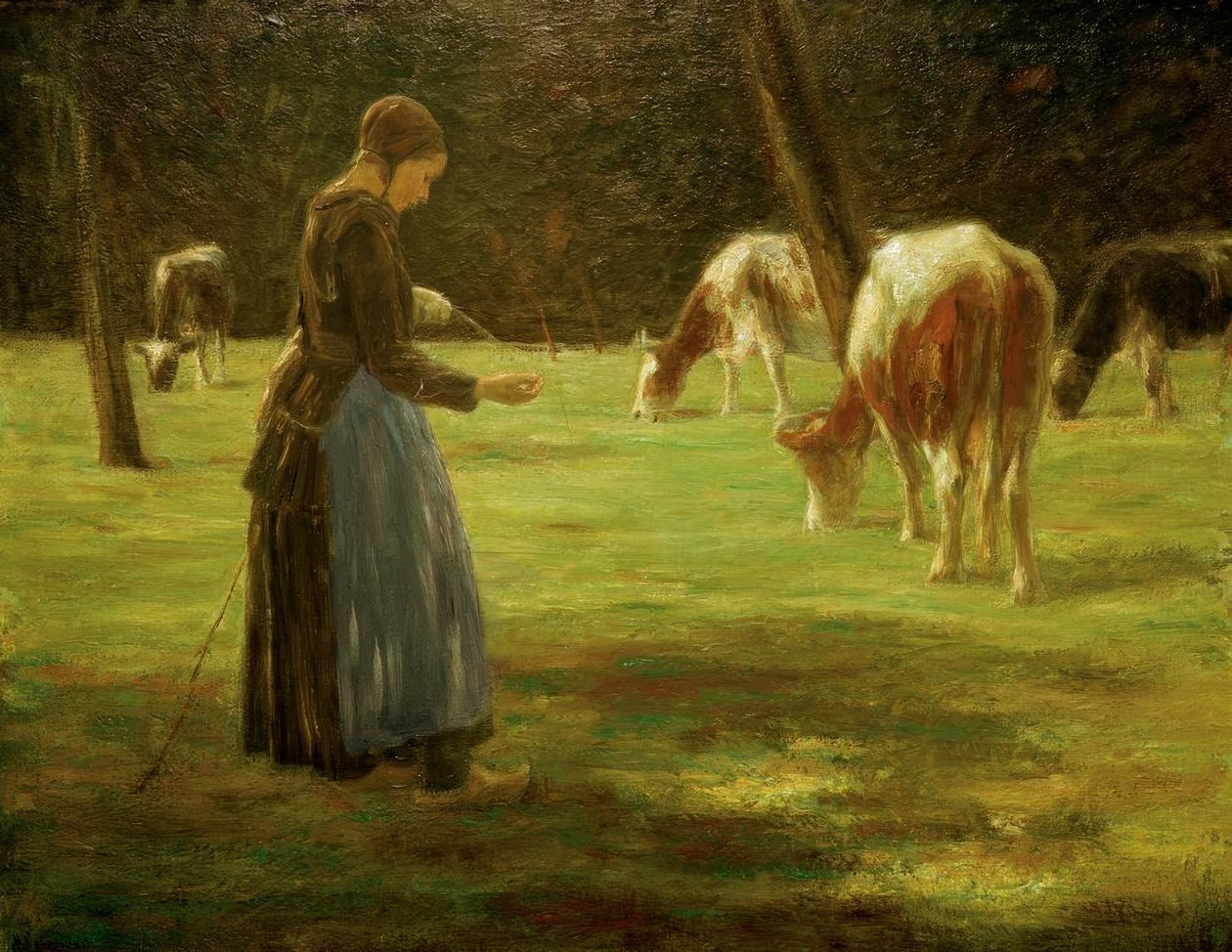 Kuhhirtin af Max Liebermann