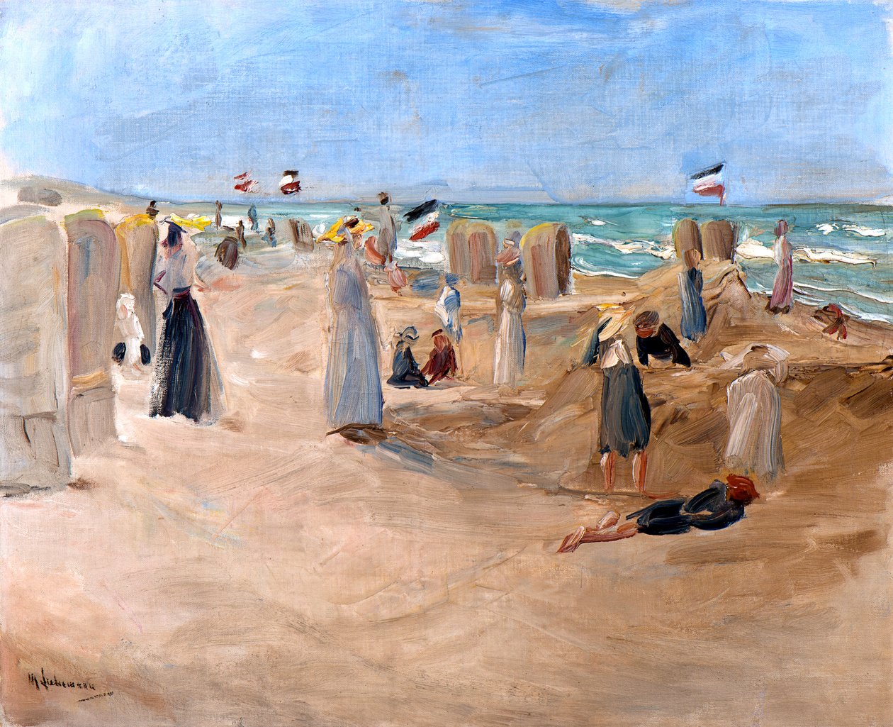 På stranden i Noordwijk, 1908. af Max Liebermann