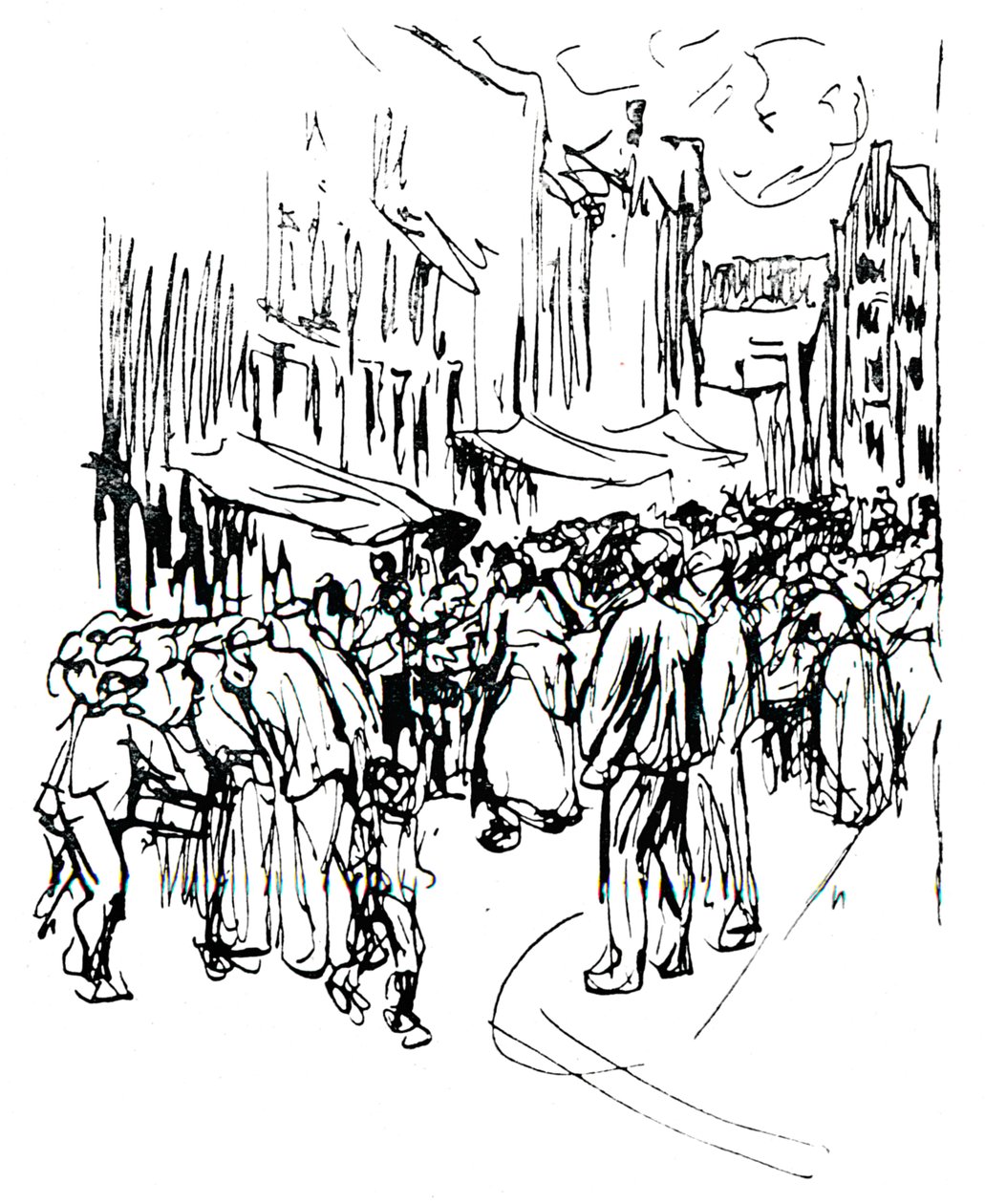 Pen og blækstudie, c1800-tallet af Max Liebermann