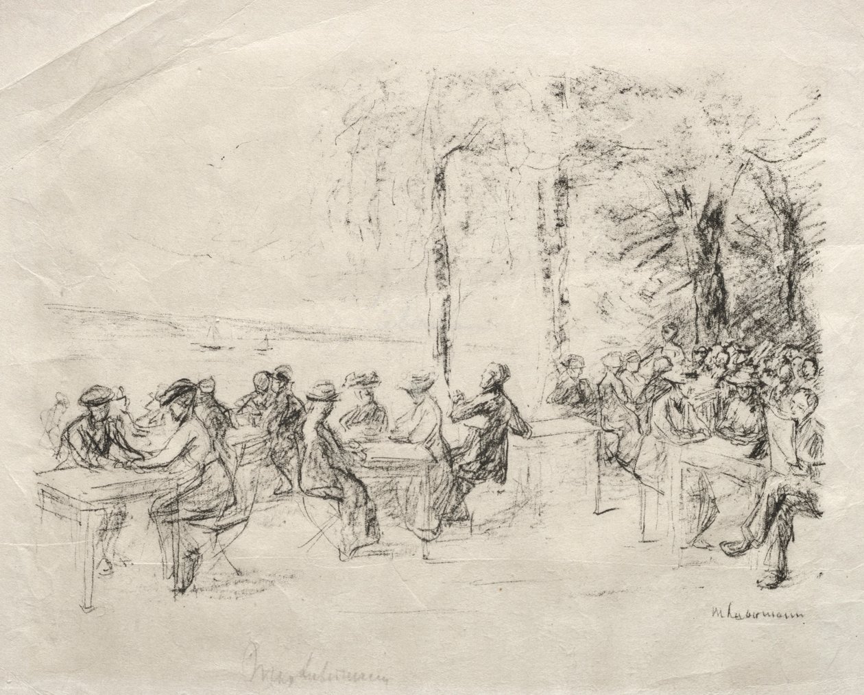 Waterfront Restaurant. af Max Liebermann