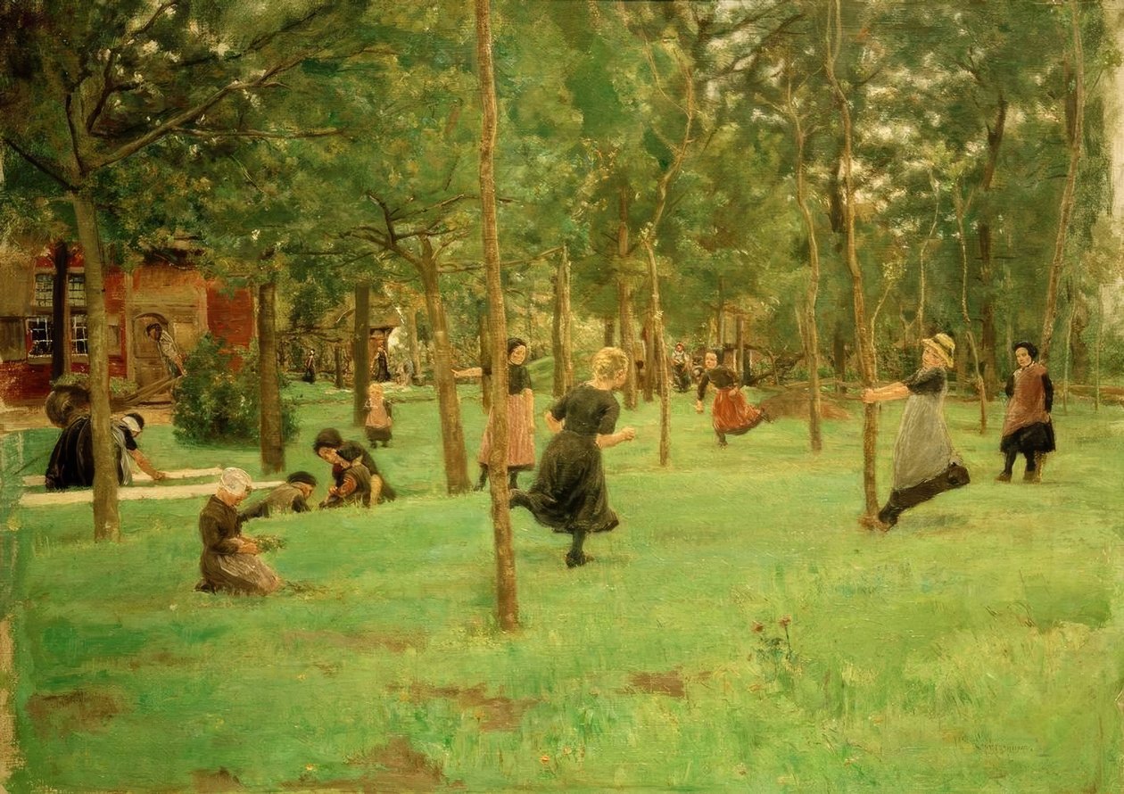 Børn leger af Max Liebermann