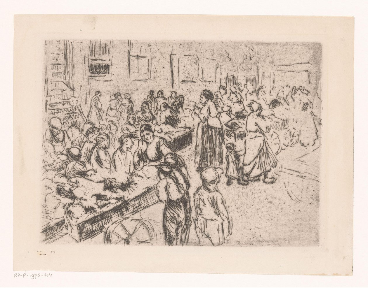 Gadehandel i det gamle jødiske kvarter i Amsterdam af Max Liebermann