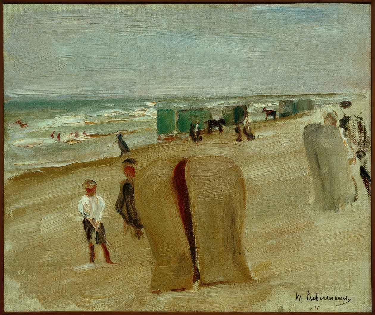 Strandszene i Noordwijk af Max Liebermann