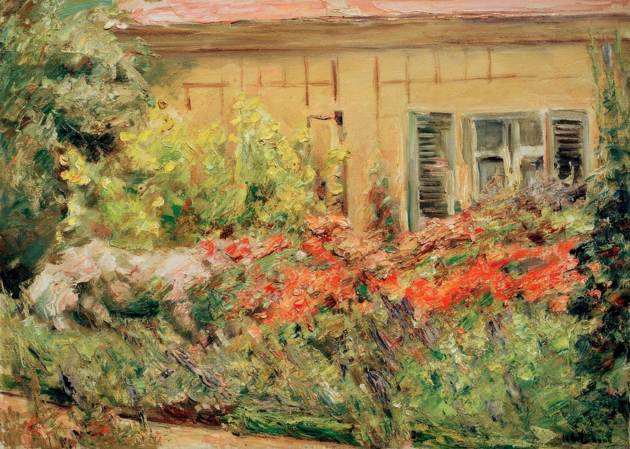Wannsee Have. Buske blomster ved gartnerens sommerhus mod nord af Max Liebermann