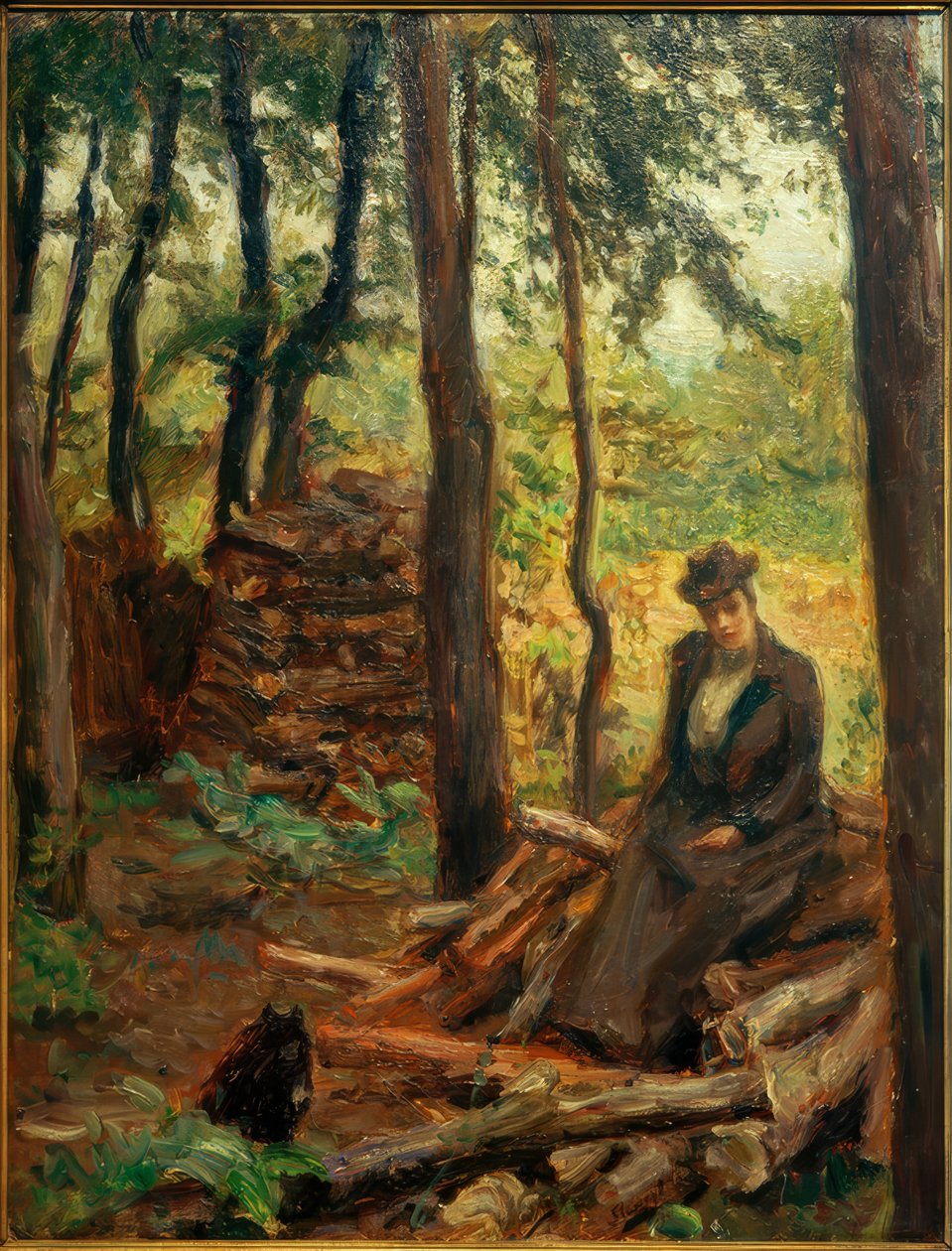 Nini på bunken af ​​træ af Max Slevogt