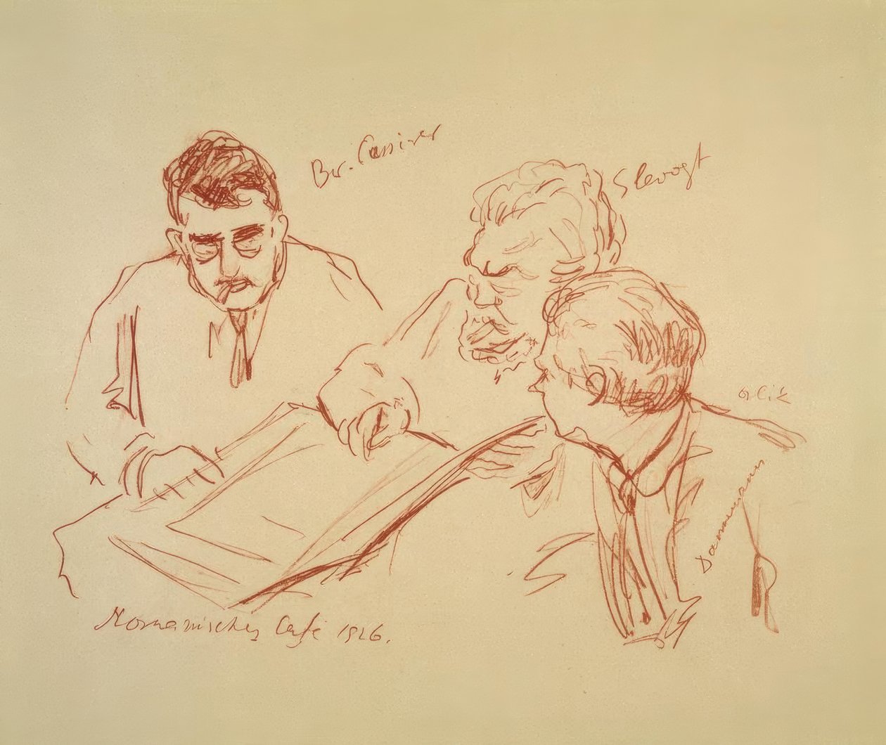 Romanisches Café 1926 af Max Slevogt