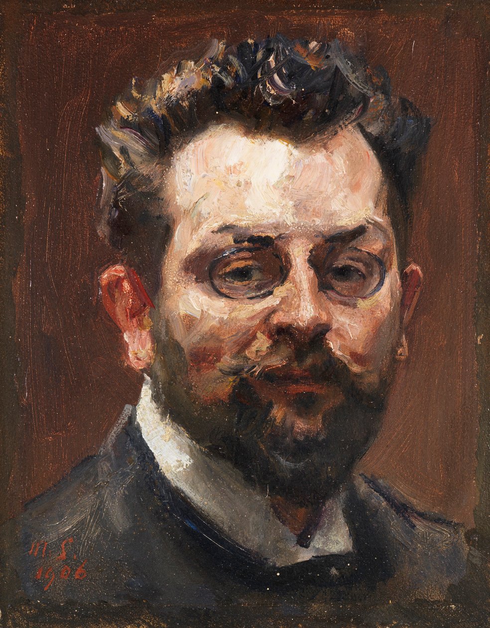Selvportræt, 1906. af Max Slevogt