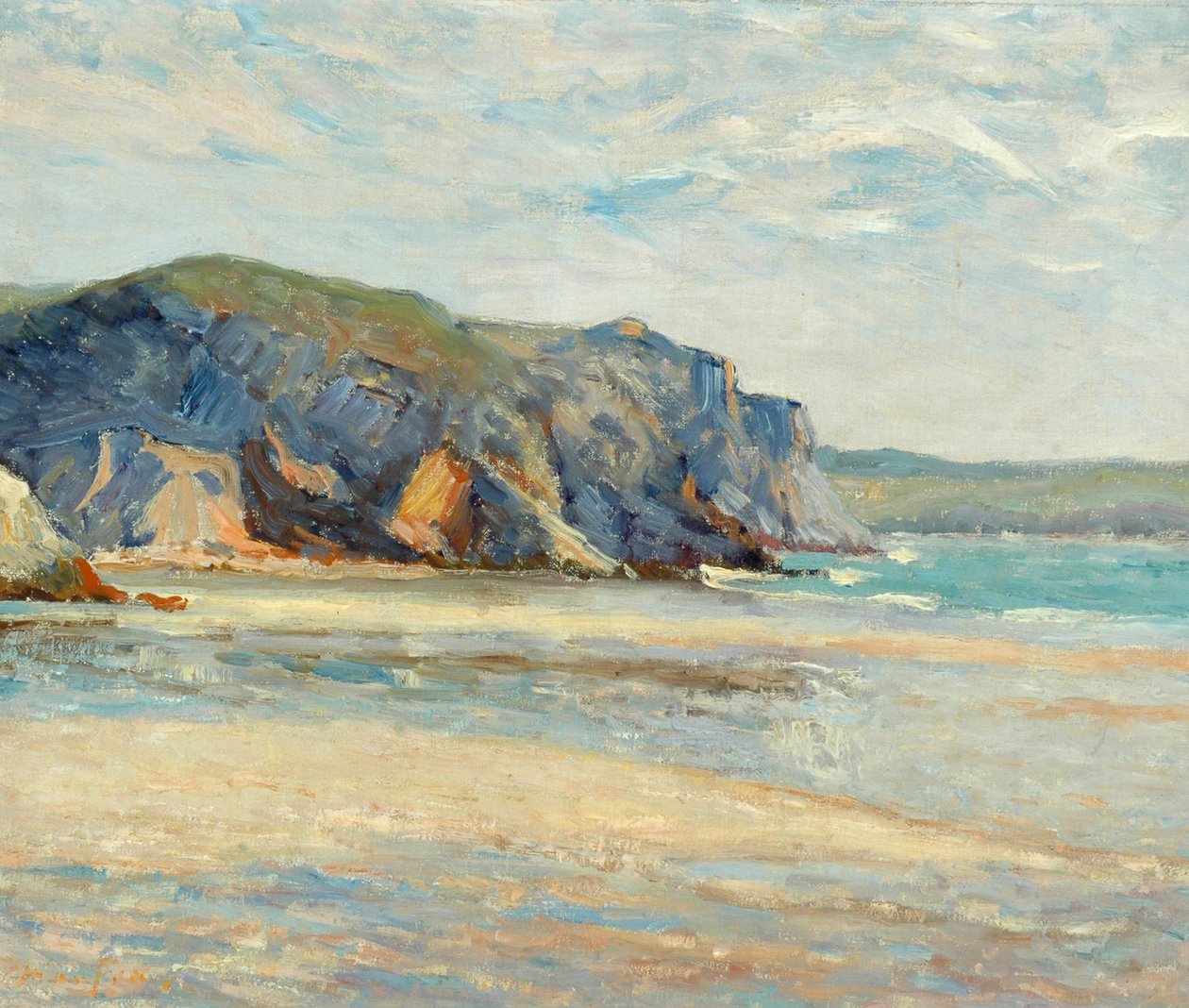 Stranden ved Morgat, Finistère, 1899 af Maxime Emile Louis Maufra