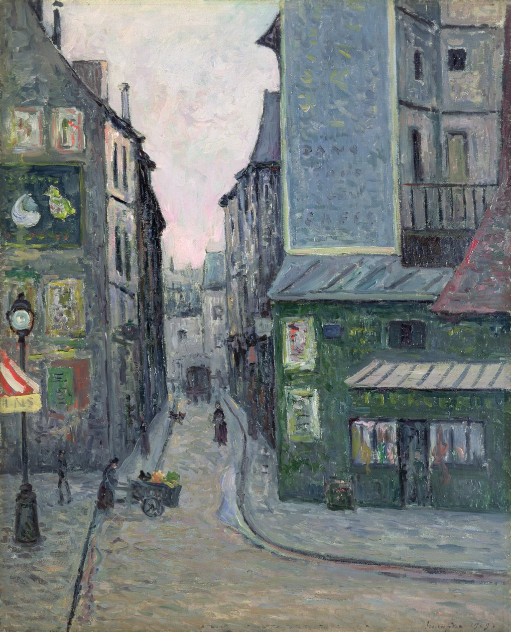 Place Saint Andre des Arts, Rue Suger, Paris af Maxime Emile Louis Maufra