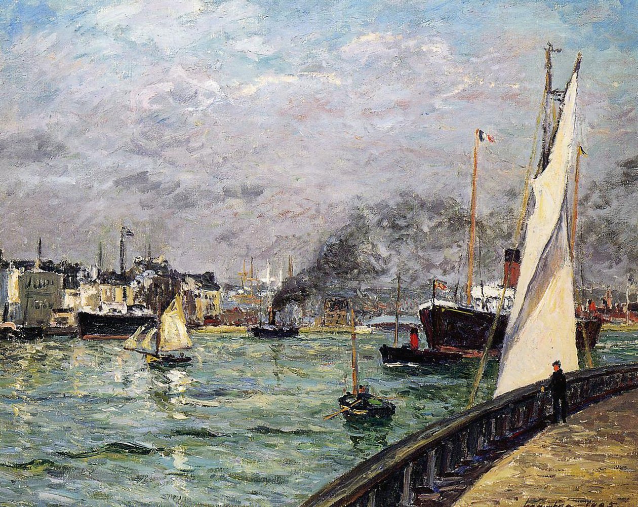 Havnen i Le Havre, Normandiet, 1905 af Maxime Emile Louis Maufra