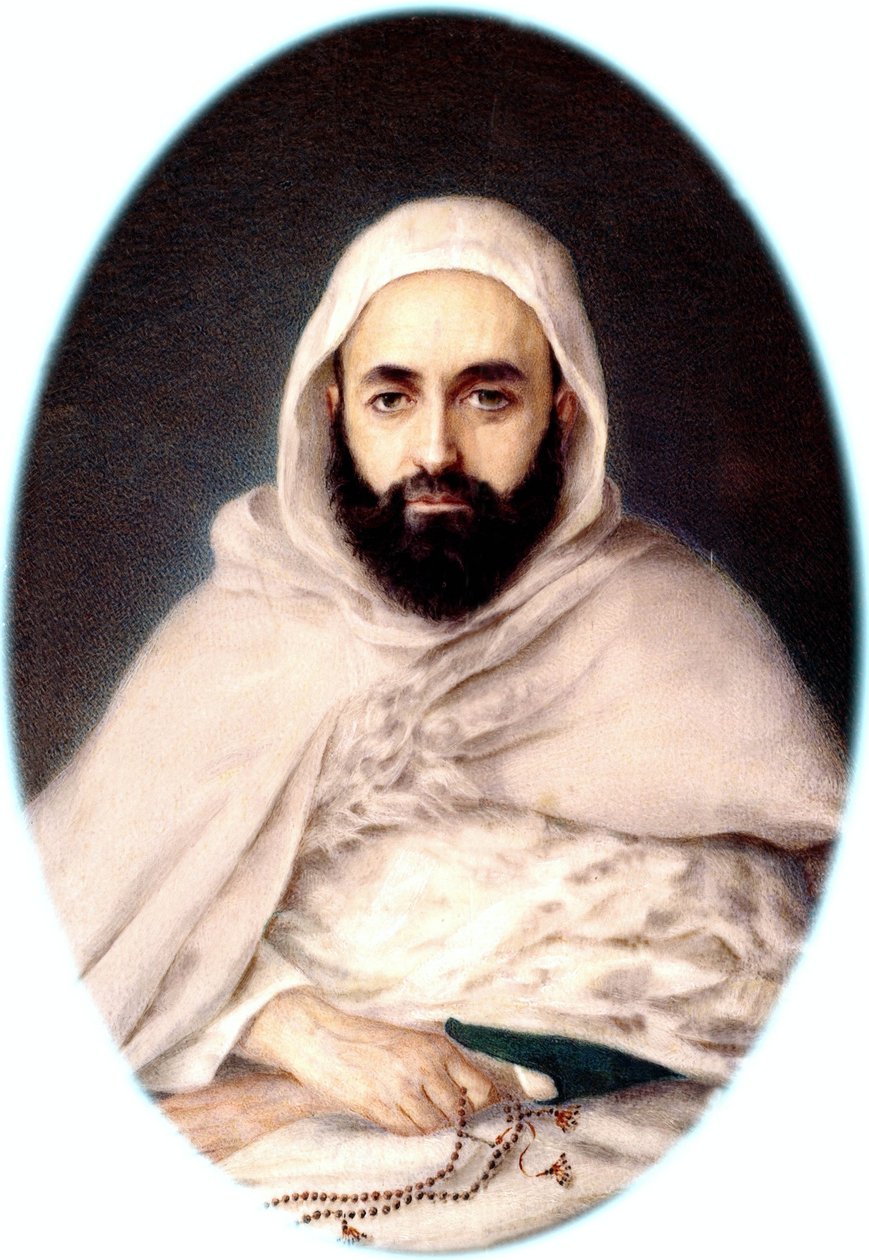 Portræt af Emir Abd-el-Kader, 1852 af Maxime David
