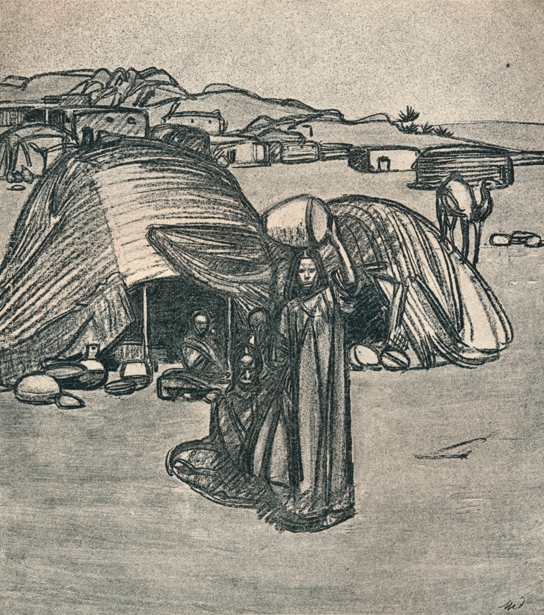 Ved ørkenens porte, c1920, 1923 af Maxime Pierre Jules Dethomas