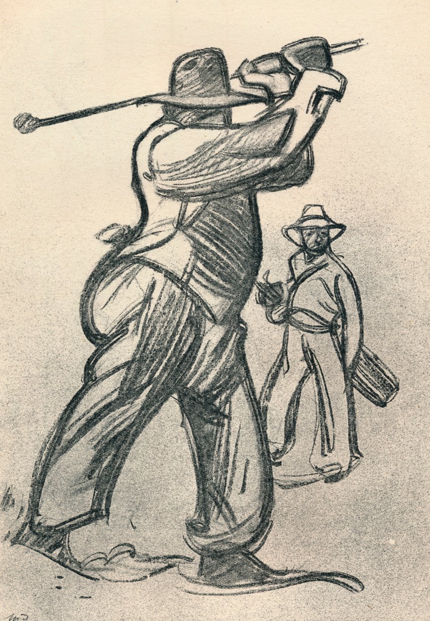 Golfspilleren, c1920, 1923 af Maxime Pierre Jules Dethomas