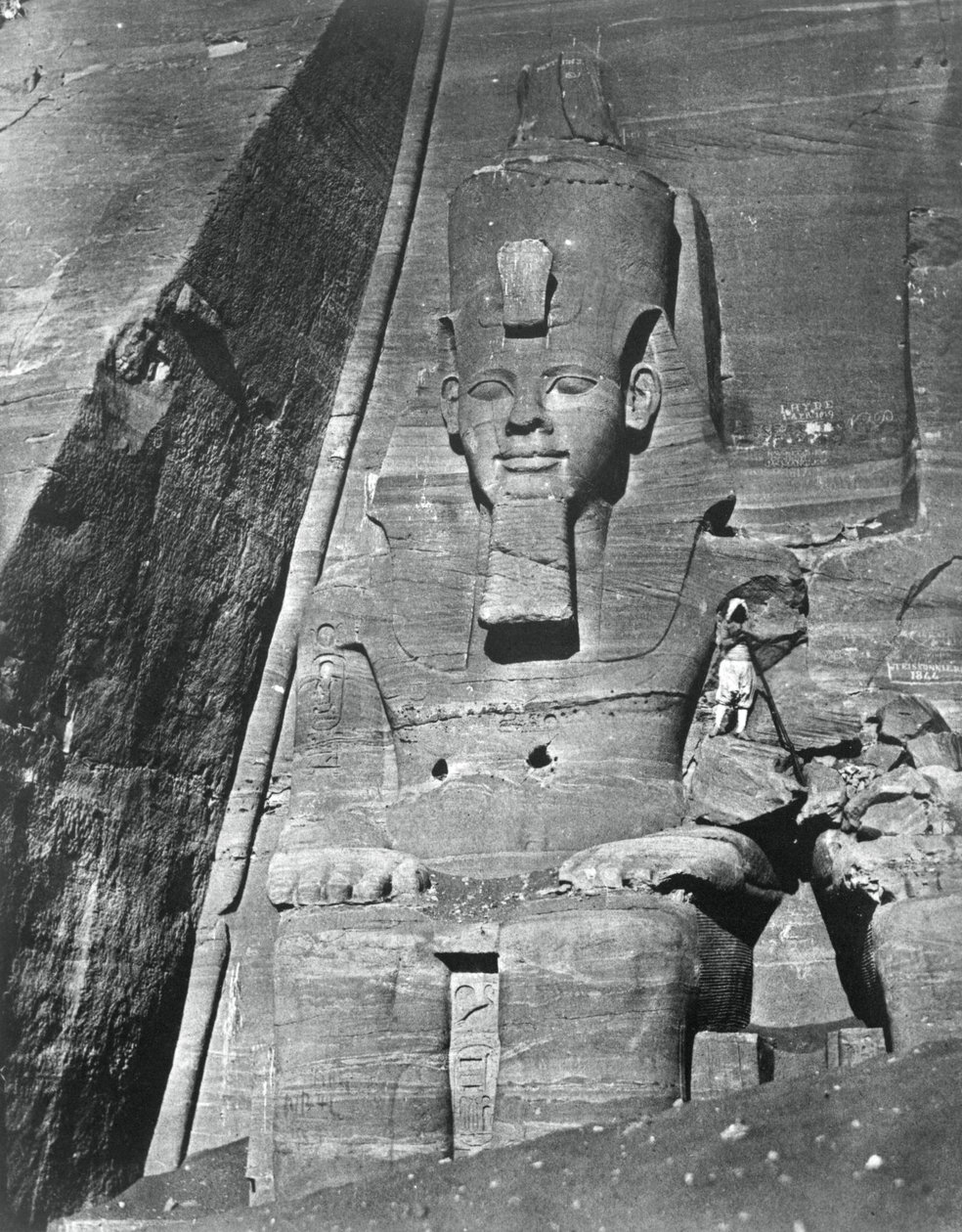 Kolossal statue, Egypten, 1852. af Maxime Du Camp