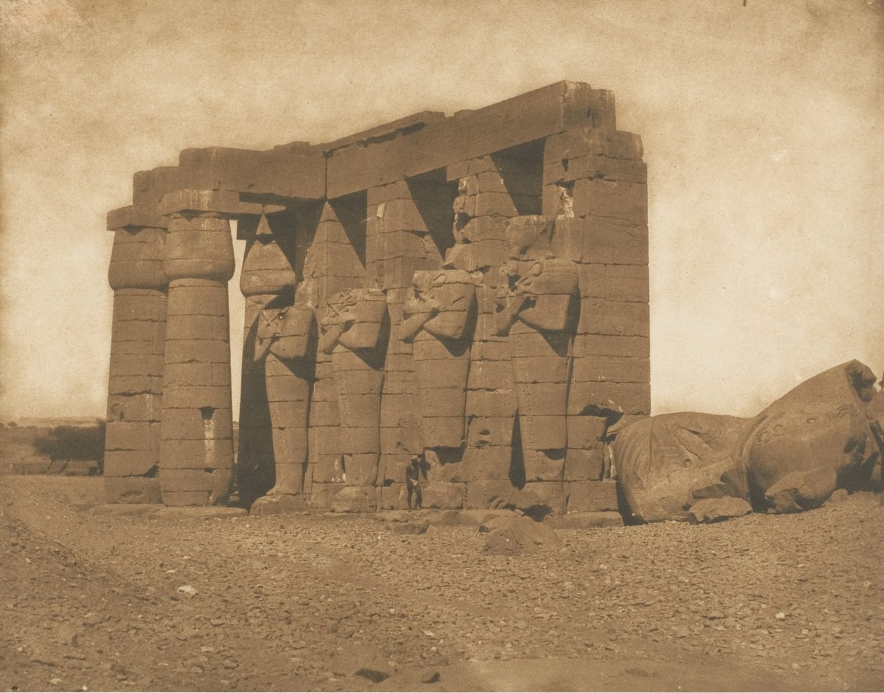 Kolosser af Ramesseum, 1850. af Maxime Du Camp