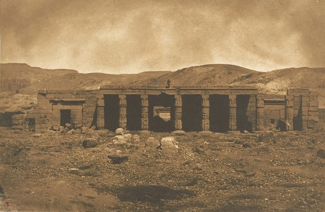 Gournah Menephteuns palads i Theben, 1849-50. af Maxime Du Camp