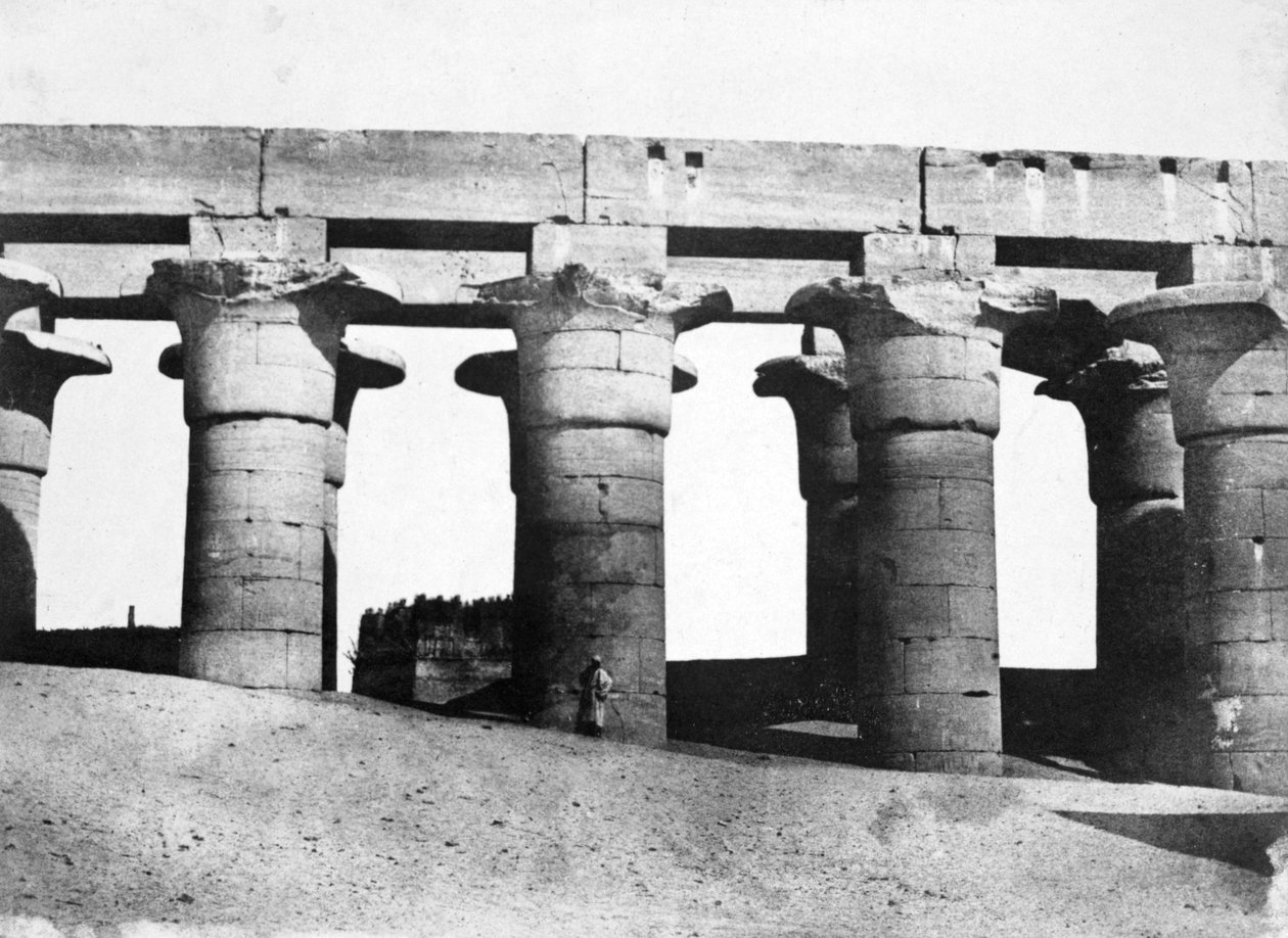 Tempelruiner, Egypten, 1852. af Maxime Du Camp
