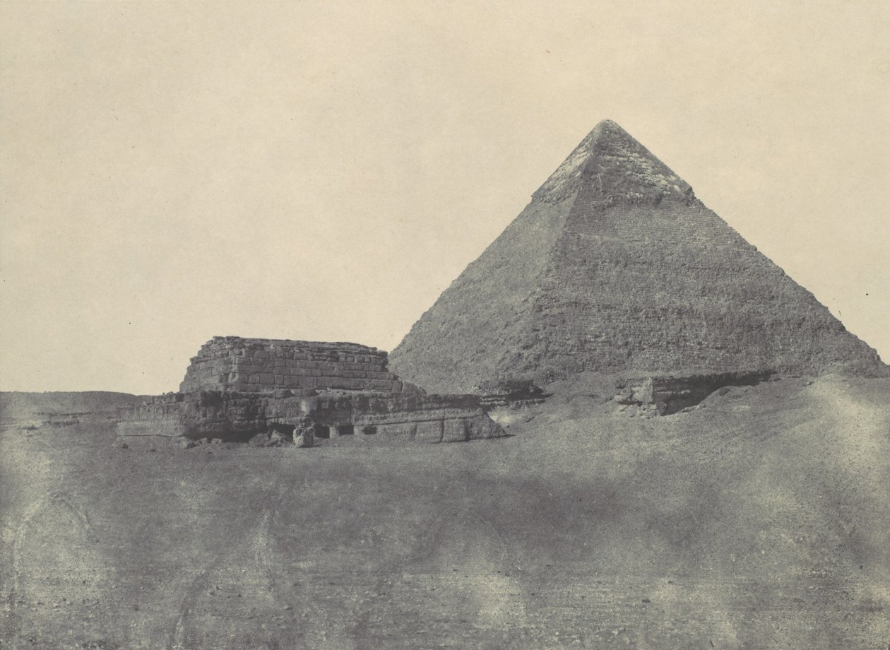 Mellem Egypten. Chephrens pyramide, 1850. af Maxime Du Camp