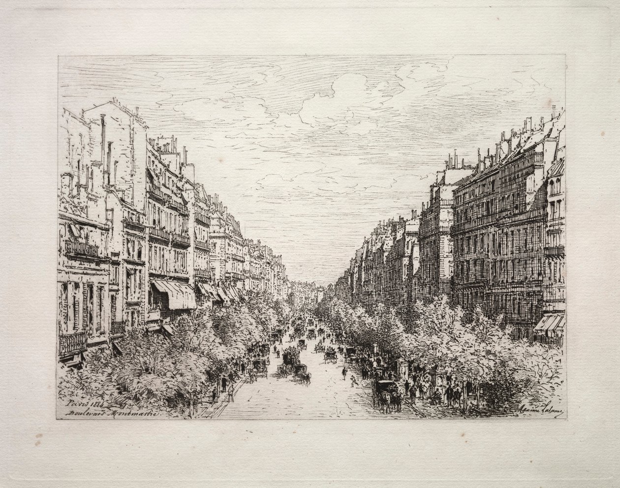 Boulevard Montmartre, 1884. af Maxime Lalanne
