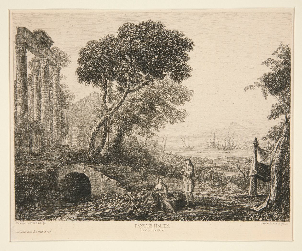 Paysage Italien (italiensk landskab) af Maxime Lalanne
