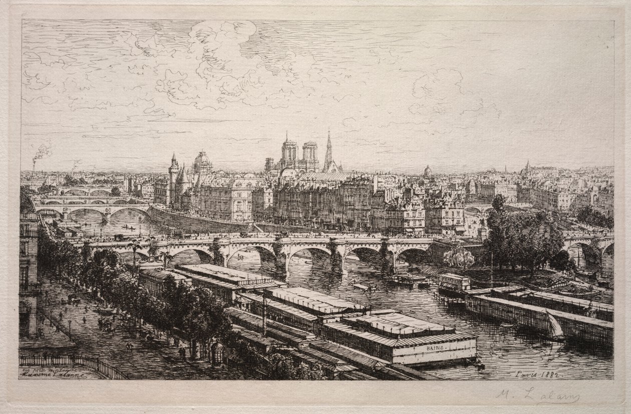 Udsigt fra Louvre af Maxime Lalanne