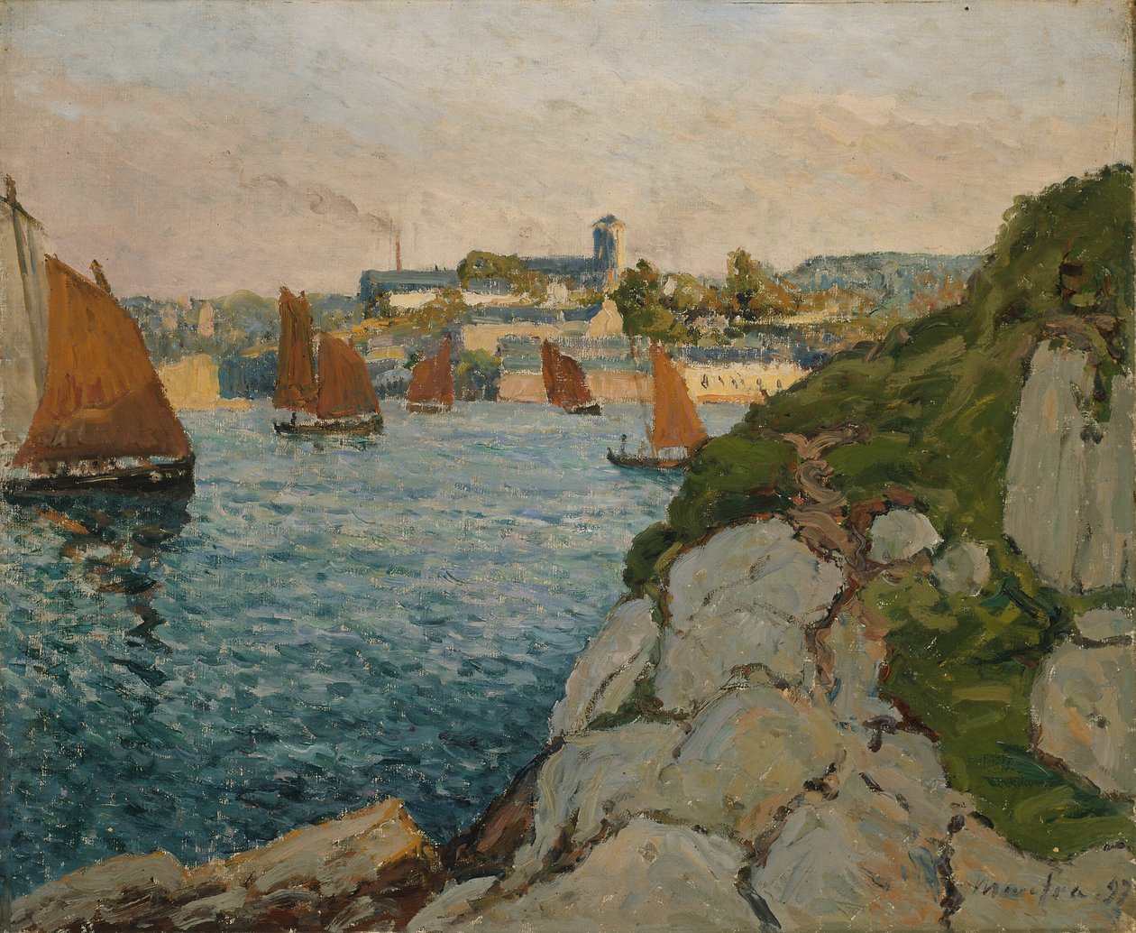 Douarnenez i solskin af Maxime Maufra