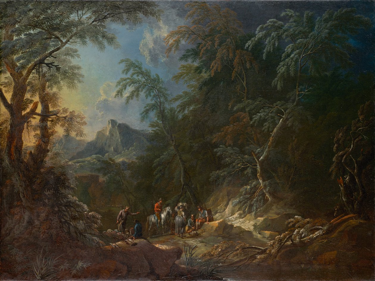 Skovlandskab "Aften" af Maximilian Joseph Schinnagl