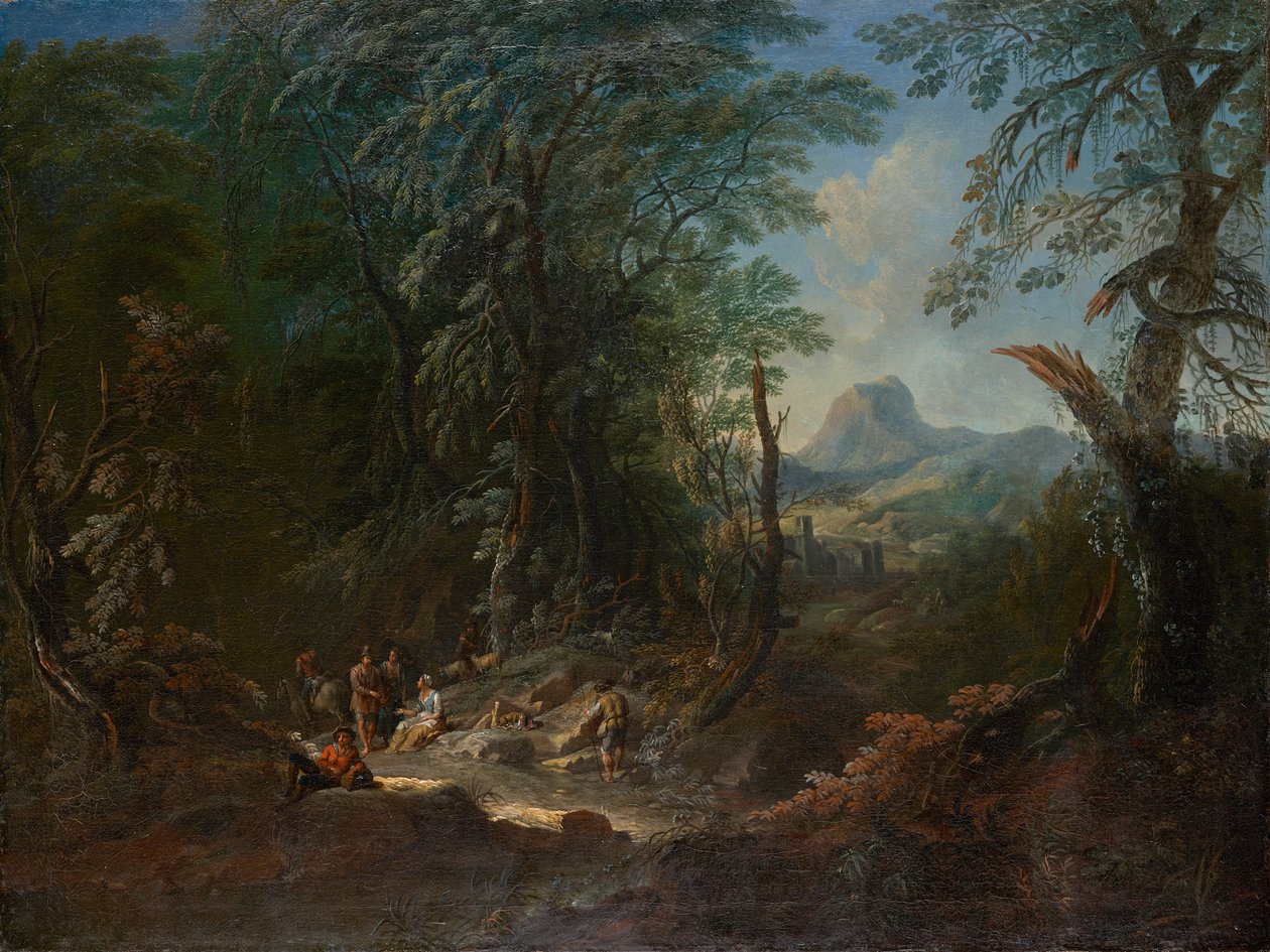 skovlandskab "morgen" af Maximilian Joseph Schinnagl