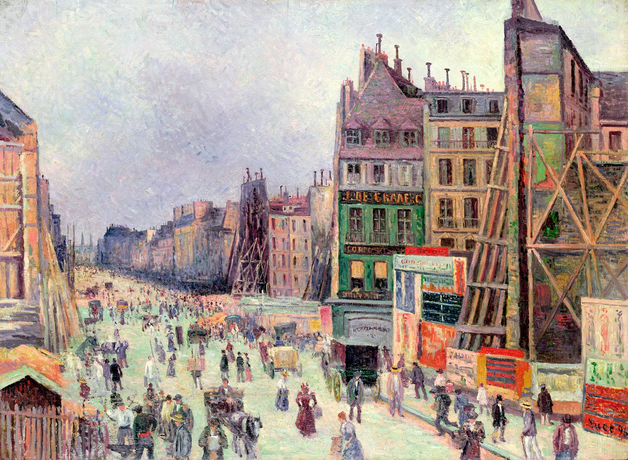Boring i rue Reaumur, 1896 af Maximilien Luce