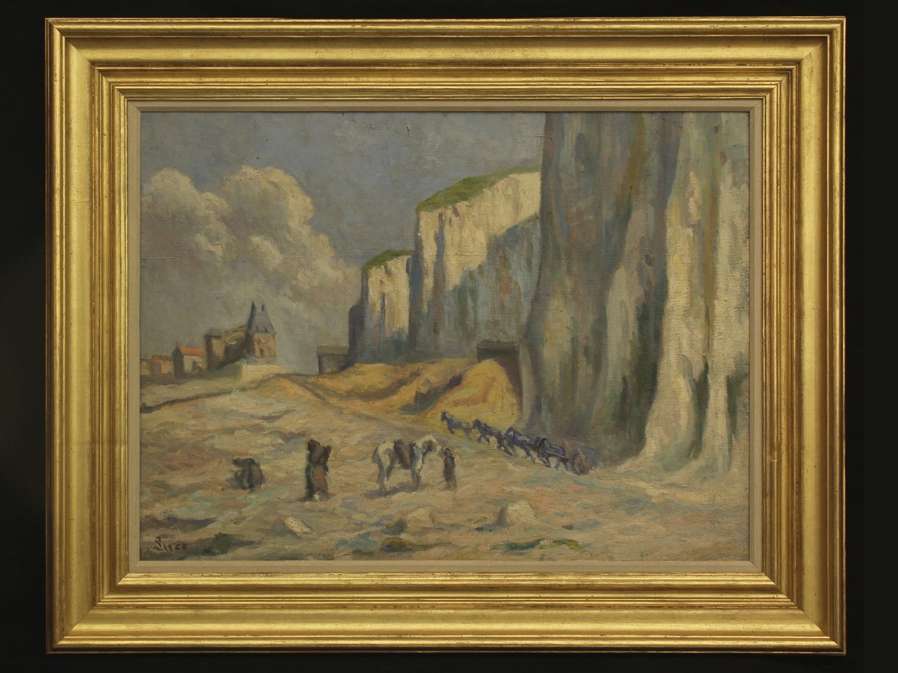 Fransk strandscene af Maximilien Luce