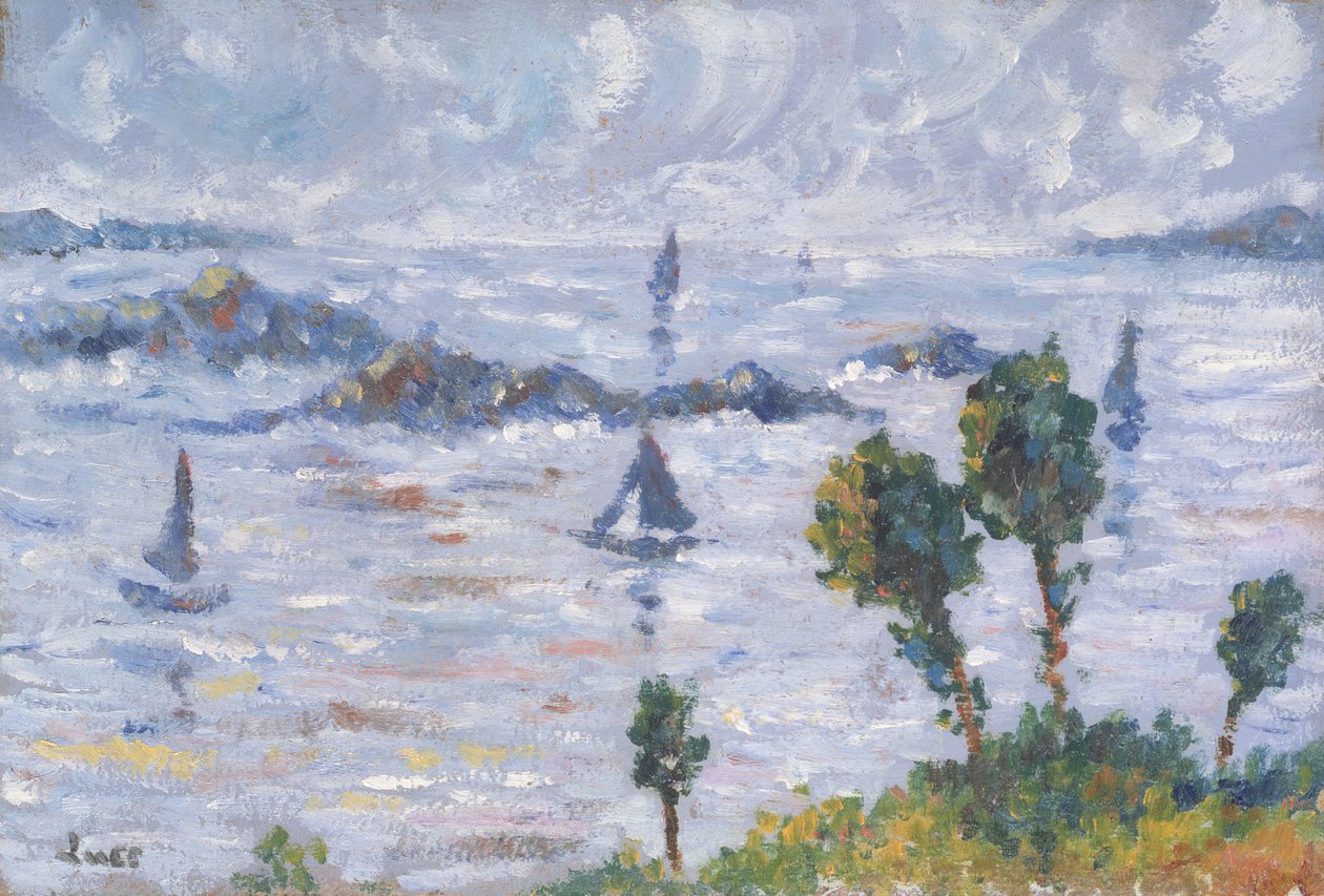 Landskab ved Kermouster af Maximilien Luce