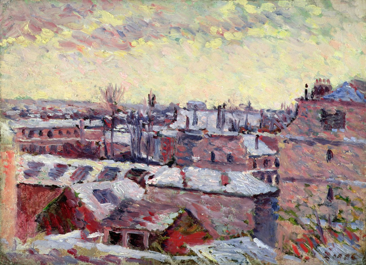 Place Dauphine set fra Louvre, 1904 (panel) af Maximilien Luce