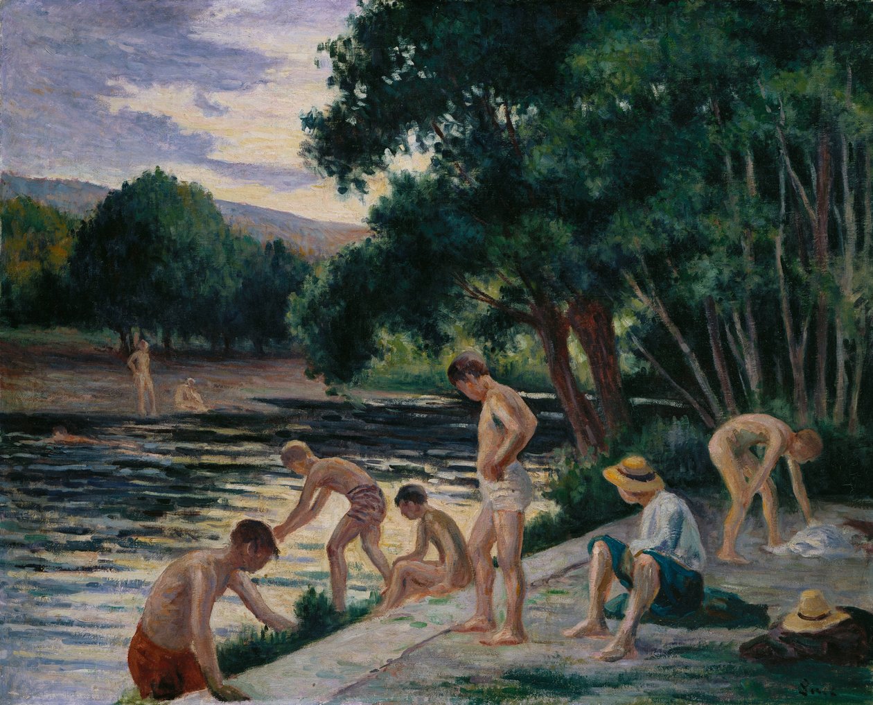 Badende på Kurens bredder af Maximilien Luce
