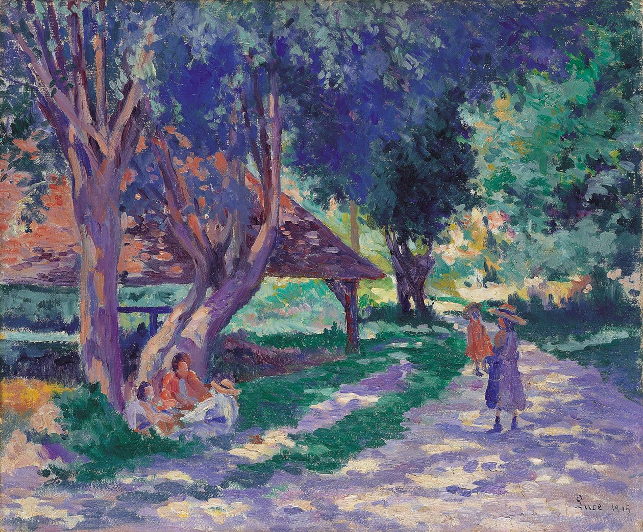 Bessy, Yonne, den skyggefulde sti af Maximilien Luce